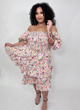 Load image into Gallery viewer, &#39;Flora&#39; Floral Print Puff Sleeve Dress
