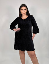 Load image into Gallery viewer, &#39;Victoria&#39; Textured Velvet Bell Sleeve Dress
