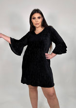 Load image into Gallery viewer, &#39;Victoria&#39; Textured Velvet Bell Sleeve Dress
