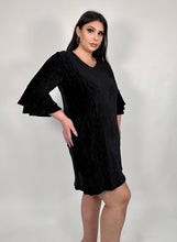 Load image into Gallery viewer, &#39;Victoria&#39; Textured Velvet Bell Sleeve Dress
