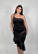 Load image into Gallery viewer, &#39;Ariel&#39; Asymmetrical Glitter Dress
