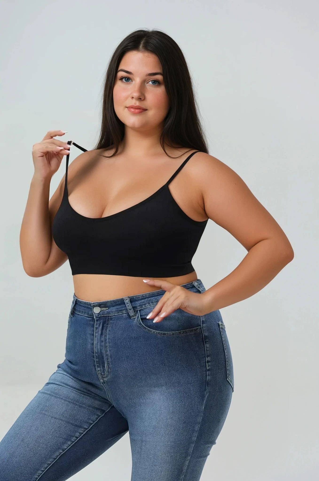 Stylish Plus Size Low Back Seamless Bralette