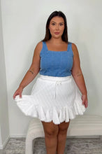 Load and play video in Gallery viewer, White Ruffled Skirt w/ Shorts
