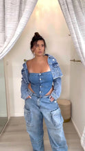 Load and play video in Gallery viewer, Button Denim Tube Top
